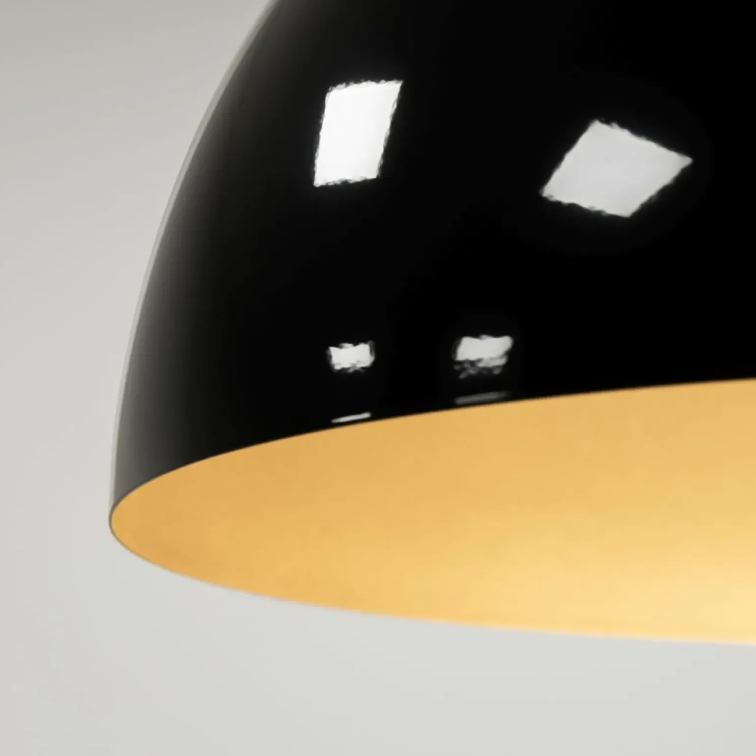 Hot Kopułowa, czarno-złota lampa wisząca ⌀33cm 10694 HEMISPHERE | Kaja Żyrandole Nowoczesne