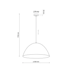 Best Sale Kopułowa lampa wisząca do kuchni TK 10264 FARO OCHRA | Kaja Żyrandole Nowoczesne
