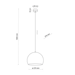 Best Sale Kopułowa lampa wisząca do sypialni TK 10175 ZOE BRICK | Kaja Żyrandole Nowoczesne
