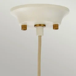 Store Kremowa lampa wisząca z kloszem DL-COSMOS-1P z serii COSMOS Żyrandole Nowoczesne