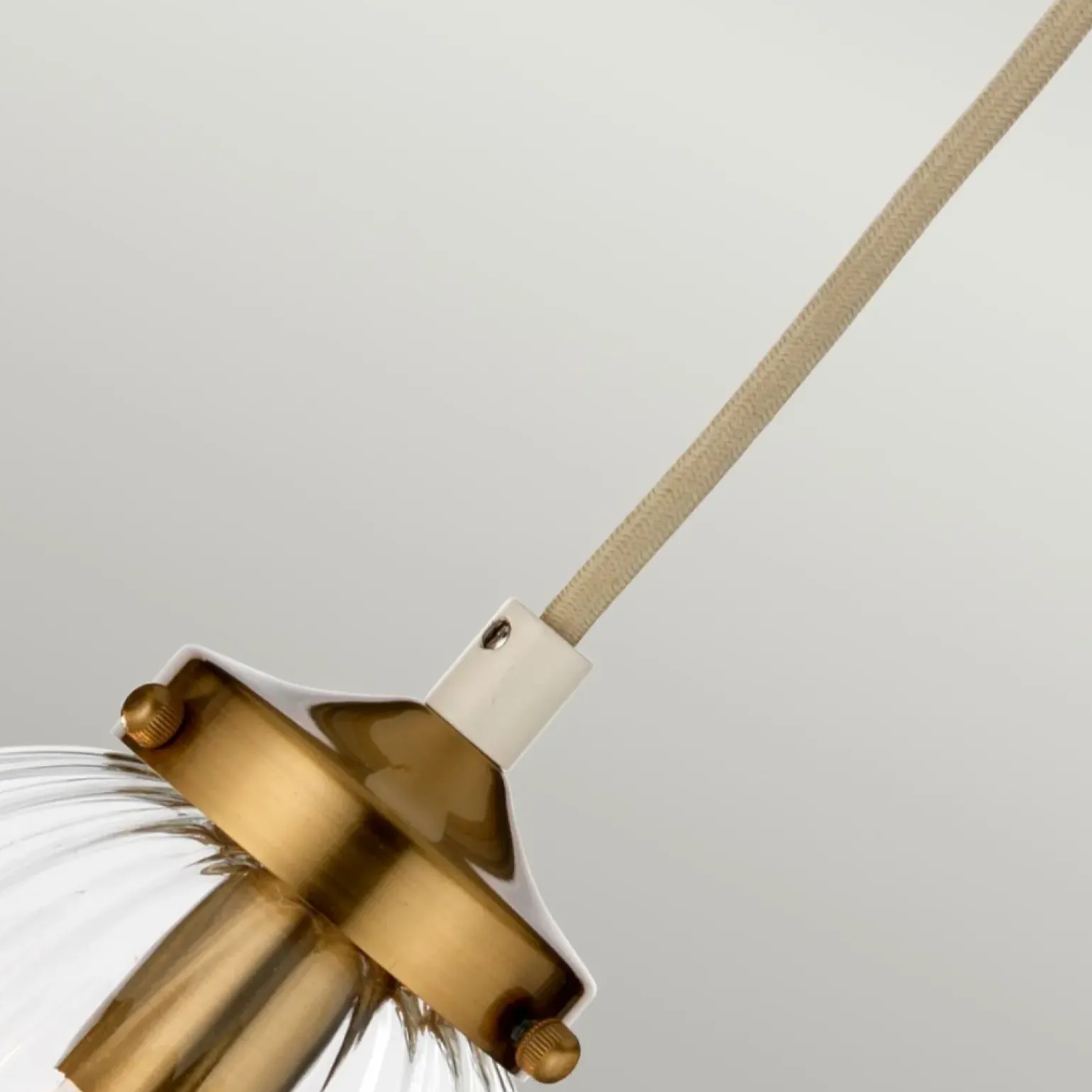 Store Kremowa lampa wisząca z kloszem DL-COSMOS-1P z serii COSMOS Żyrandole Nowoczesne