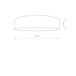 Sklep Kaja Kremowy plafon o średnicy 78 cm, na 7 żarówek 8958 | Kaja Oświetlenie