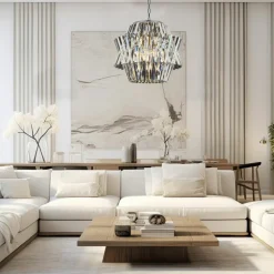 Best Królewska, kryształowa lampa wisząca do salonu ML0402 CROWN | Kaja Żyrandole Nowoczesne