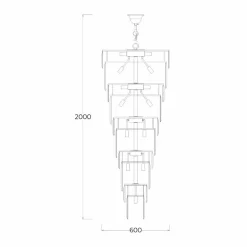 Hot Królewska, kryształowa lampa wisząca ZM 19002/40-GLD LUXE | Kaja Żyrandole Nowoczesne