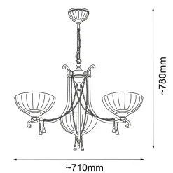 Sklep Kaja Królewska lampa wisząca w stylu retro ANT 8313 GRANADA | Kaja