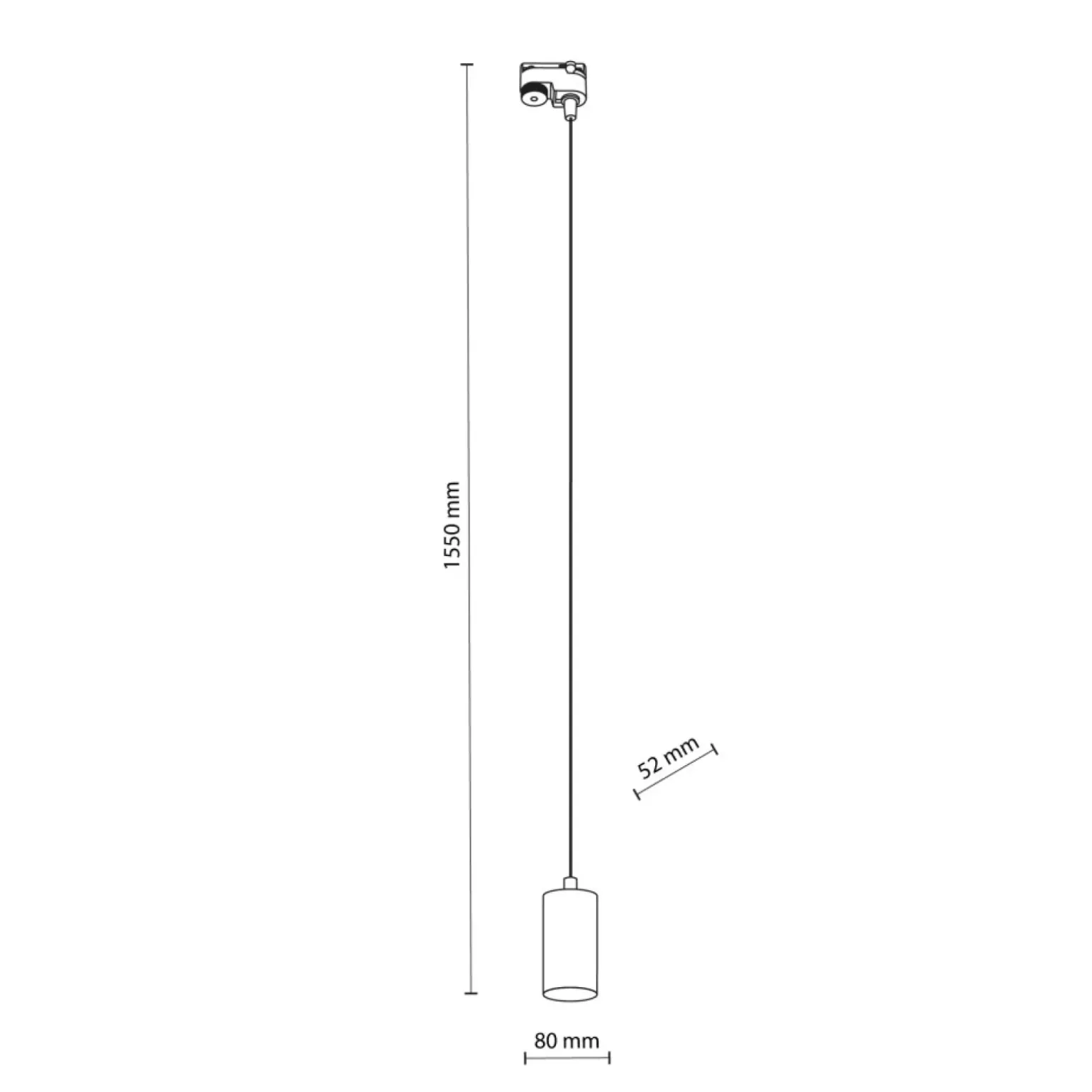 Sklep Kaja Krótka tuba na zwisie do szyny jednofazowej TK 4934 TRACER | Kaja