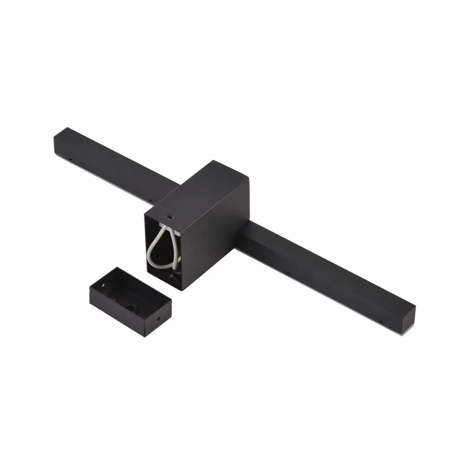 Sklep Kaja Krótki kinkiet LED nad lustro w łazience LP-778/1W M BK z serii NEVADA