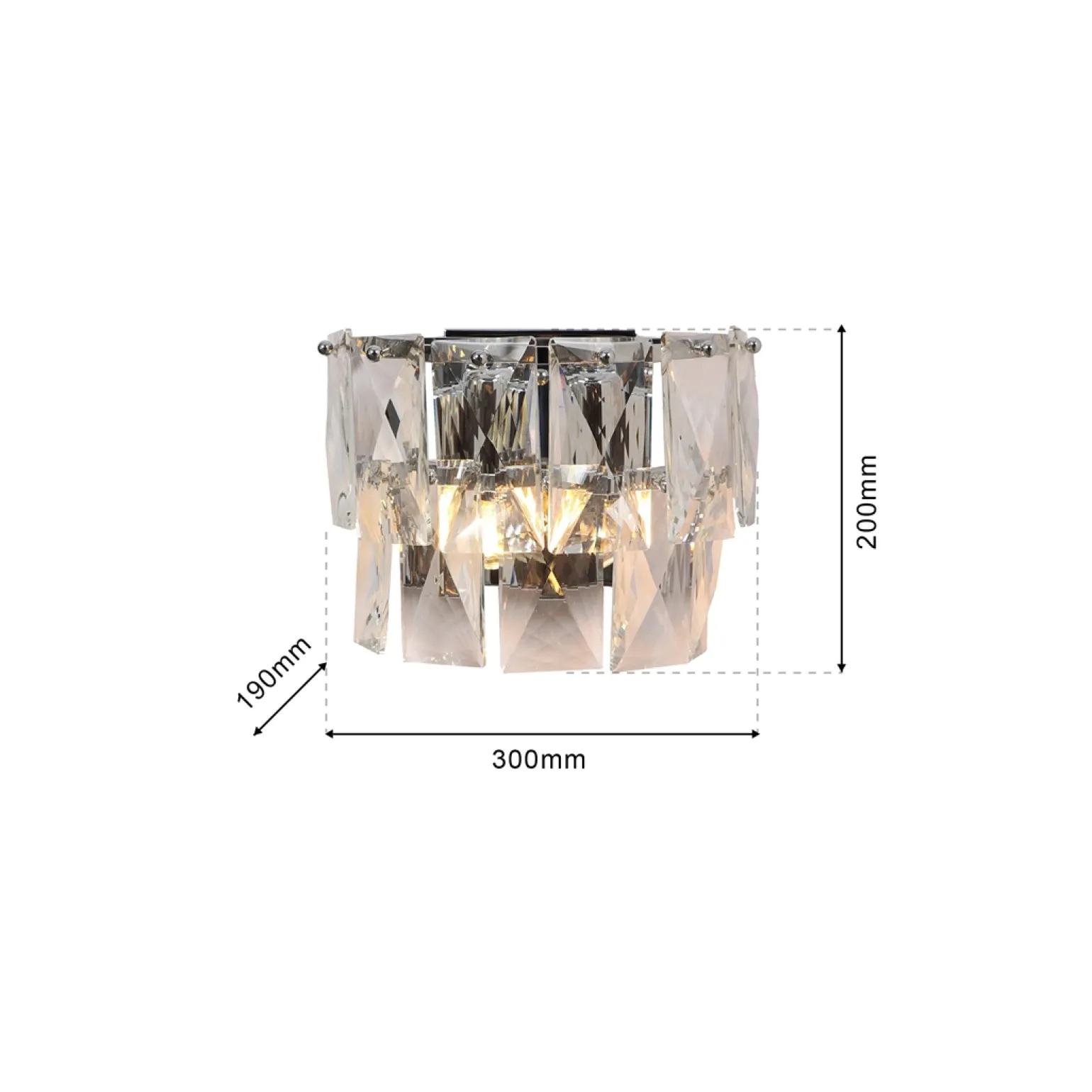 Sklep Kaja Kryształowa lampa ścienna, kinkiet do salonu ML6930 z serii CHELSEA | Kaja Oświe