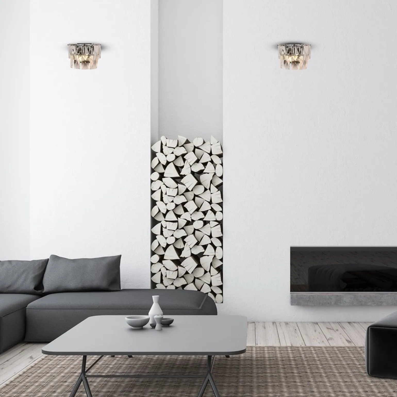 Sklep Kaja Kryształowa lampa ścienna, kinkiet do salonu ML6930 z serii CHELSEA | Kaja Oświe