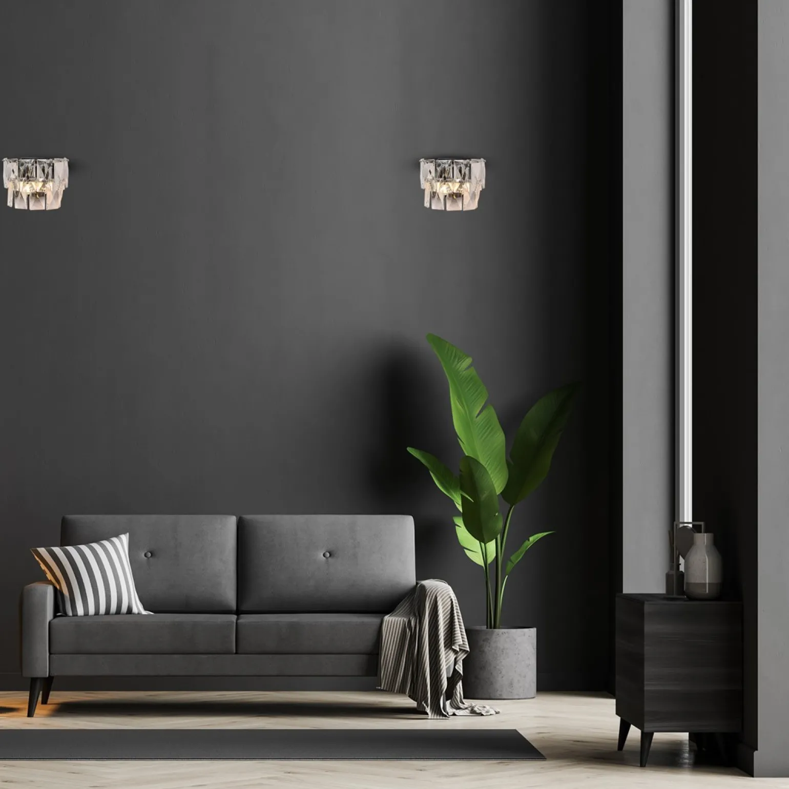 Sklep Kaja Kryształowa lampa ścienna, kinkiet do salonu ML6930 z serii CHELSEA | Kaja Oświe