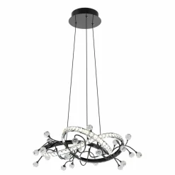 New Kryształowa lampa wisząca dark glamour MD3481-1S-3BCT MAIA | Kaja Żyrandole Nowoczesne