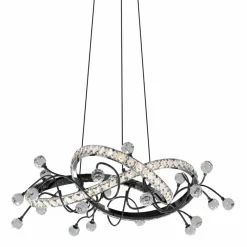 New Kryształowa lampa wisząca dark glamour MD3481-1S-3BCT MAIA | Kaja Żyrandole Nowoczesne