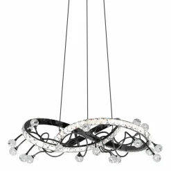 New Kryształowa lampa wisząca dark glamour MD3481-1S-3BCT MAIA | Kaja Żyrandole Nowoczesne