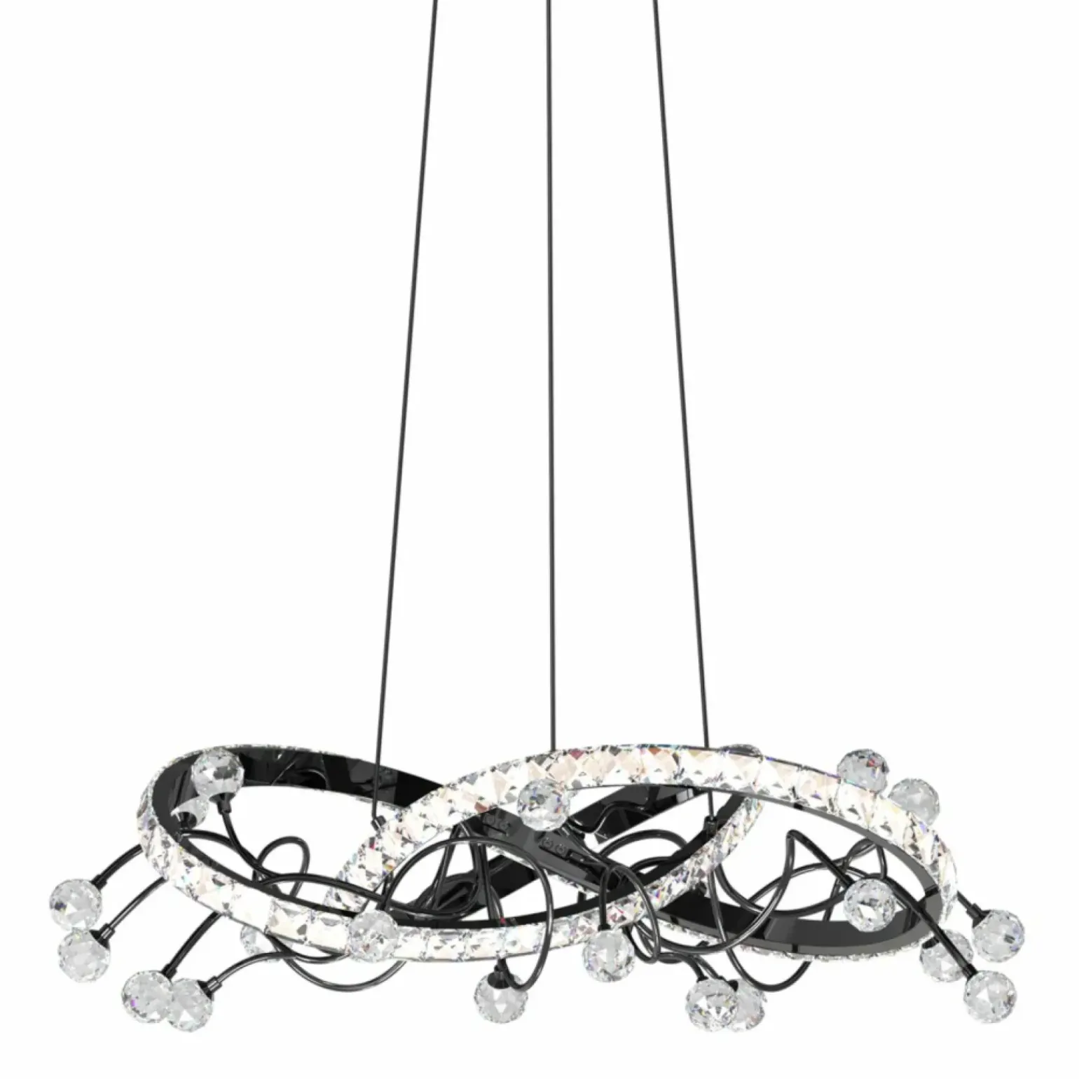 New Kryształowa lampa wisząca dark glamour MD3481-1S-3BCT MAIA | Kaja Żyrandole Nowoczesne