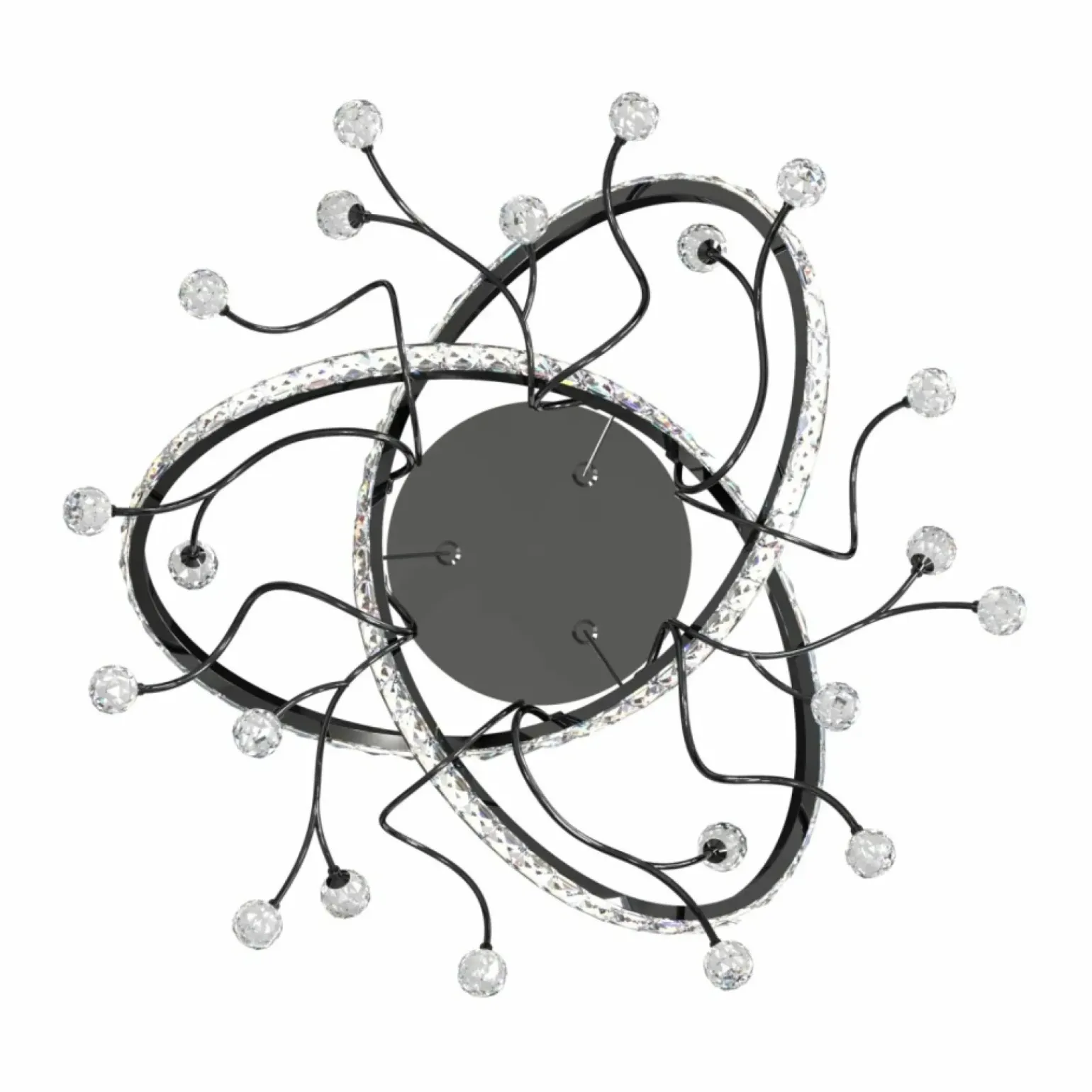 New Kryształowa lampa wisząca dark glamour MD3481-1S-3BCT MAIA | Kaja Żyrandole Nowoczesne