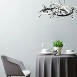 New Kryształowa lampa wisząca dark glamour MD3481-1S-3BCT MAIA | Kaja Żyrandole Nowoczesne