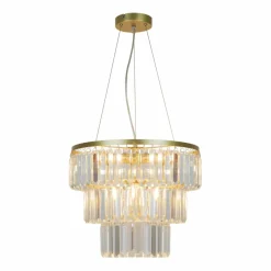 Best Sale Kryształowa lampa wisząca do salonu P17127-4-1GD TIFANNY | Kaja Żyrandole Nowoczesne