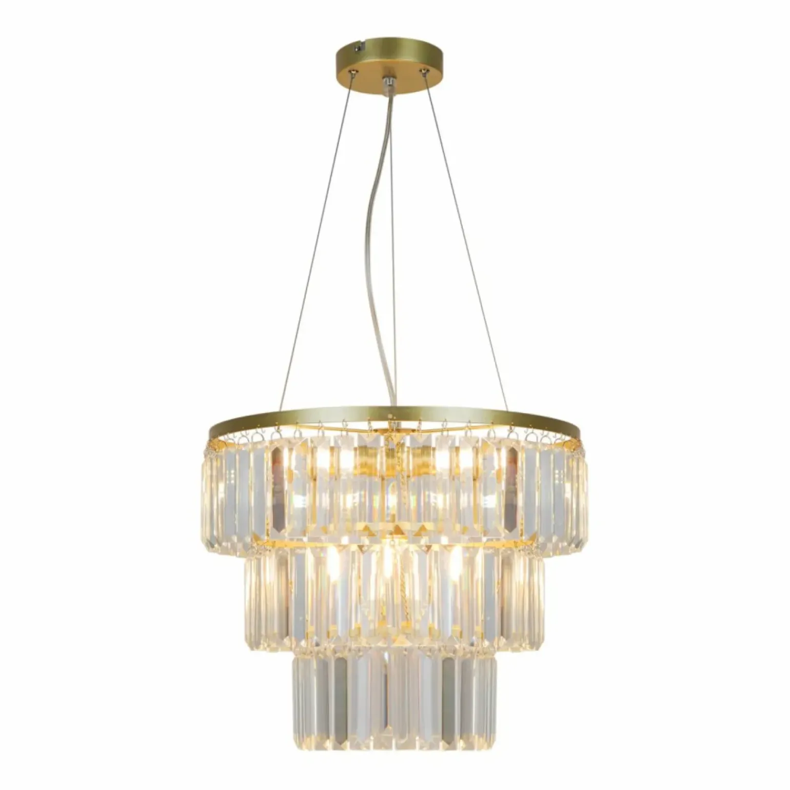 Best Sale Kryształowa lampa wisząca do salonu P17127-4-1GD TIFANNY | Kaja Żyrandole Nowoczesne