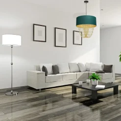 Sklep Kaja Kryształowa lampa wisząca z zielonym abażurem MLP6452 z serii ALMERIA | Kaja Ośw