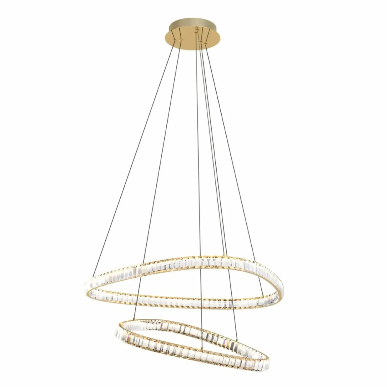 Best Sale Kryształowa, ledowa lampa do salonu MD3169-2-3GT ATHESA | Kaja Żyrandole Nowoczesne