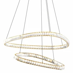 Best Sale Kryształowa, ledowa lampa do salonu MD3169-2-3GT ATHESA | Kaja Żyrandole Nowoczesne