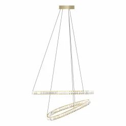 Best Sale Kryształowa, ledowa lampa do salonu MD3169-2-3GT ATHESA | Kaja Żyrandole Nowoczesne