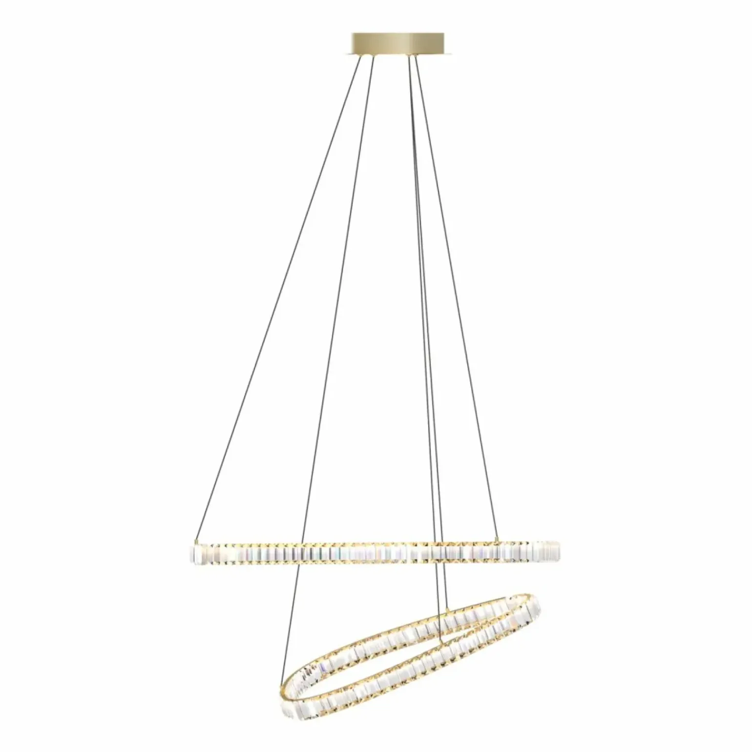 Best Sale Kryształowa, ledowa lampa do salonu MD3169-2-3GT ATHESA | Kaja Żyrandole Nowoczesne