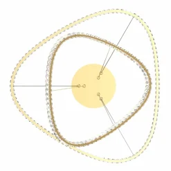 Best Sale Kryształowa, ledowa lampa do salonu MD3169-2-3GT ATHESA | Kaja Żyrandole Nowoczesne