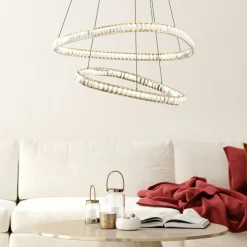 Best Sale Kryształowa, ledowa lampa do salonu MD3169-2-3GT ATHESA | Kaja Żyrandole Nowoczesne