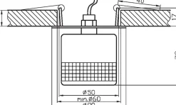 Sklep Kaja Kryształowa oprawa podtynkowa, wymienna żarówka 2287341 | Kaja Oświetlenie