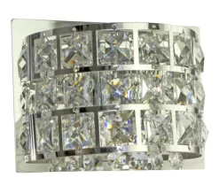 Sklep Kaja Kryształowa, półokrągła lampa ścienna 21-87228 SATURN | Kaja