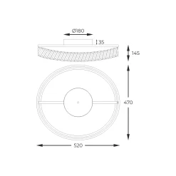 Sklep Kaja Kryształowa, złota lampa sufitowa LED MX3317-1-3GT GANO | Kaja