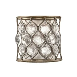 Sklep Kaja Kryształowy kinkiet, oksydowany srebrny FE-LUCIA1 z serii LUCIA