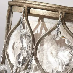 Sklep Kaja Kryształowy kinkiet, oksydowany srebrny FE-LUCIA1 z serii LUCIA