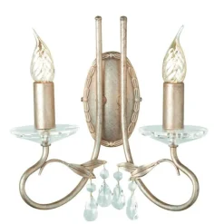 Sklep Kaja Kryształowy kinkiet, patyna CRT2-SILVER-GOLD z serii CHRISTINA