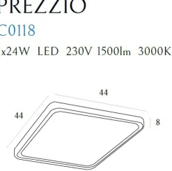 Sklep Kaja Kryształowy plafon LED do sypialni MX C0118 PREZZIO | Kaja Oświetlenie