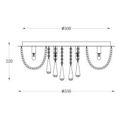 Sklep Kaja Kryształowy plafon na okrągłej podstawie 19157L SENSI | Kaja