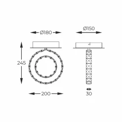 Sklep Kaja Kryształowy spot LED w stylu glamour MX3713-1-3CT GIRONA | Kaja