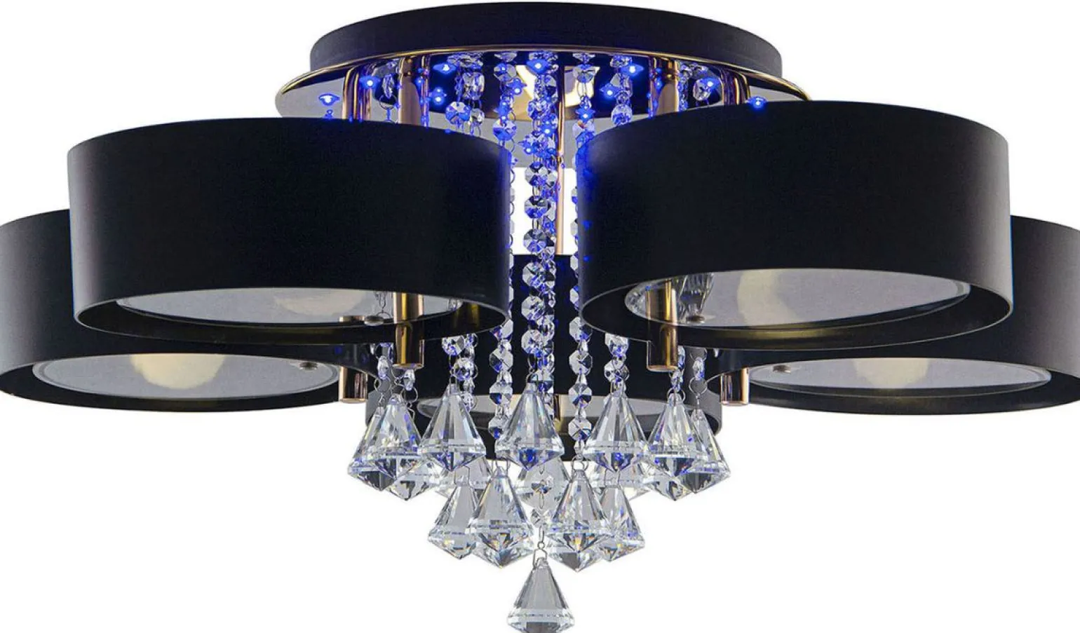 Sklep Kaja Kryształowy żyrandol - kolorowe LEDy DRS8006/5 TR BL | Kaja