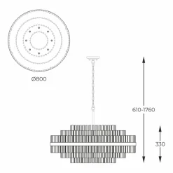 Hot Kryształowy żyrandol do salonu P0567-16A-2GAC CONSTANTINOPLE| Kaja Żyrandole Nowoczesne