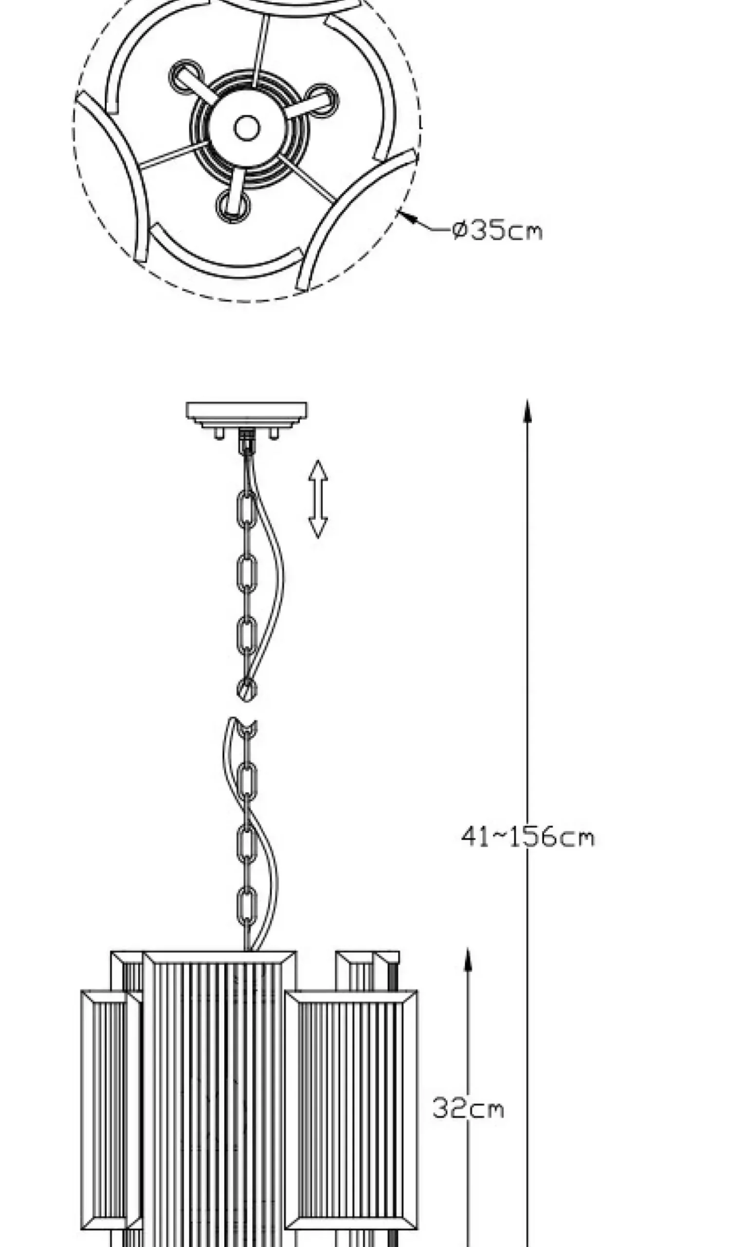 Online Kryształowy żyrandol do sypialni P0528-03A-F4AC SERGIO | Kaja Żyrandole Nowoczesne