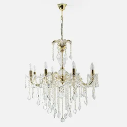 Shop Kryształowy żyrandol w stylu glamour ZM 14004/8-GLD CHATEAU | Kaja Żyrandole Nowoczesne