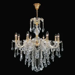 Shop Kryształowy żyrandol w stylu glamour ZM 14004/8-GLD CHATEAU | Kaja Żyrandole Nowoczesne