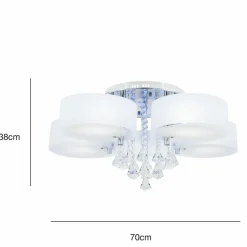 Fashion Kryształowy żyrandol z kolorowymi LEDami DRS8006/5 8C | Kaja Żyrandole Nowoczesne