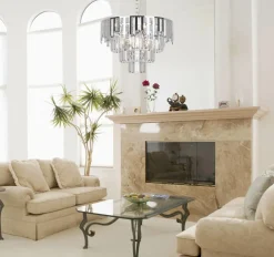 Flash Sale Kryształowy żyrandol z regulowaną wysokością K-8176 | Kaja Oświetlenie Żyrandole Nowoczesne