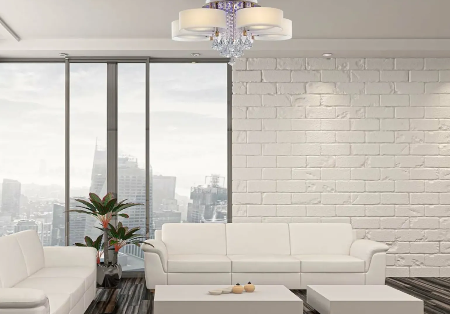 Discount Kryształowy żyrandolony LEDami DRS8006/5 TR GL | Kaja Żyrandole Nowoczesne