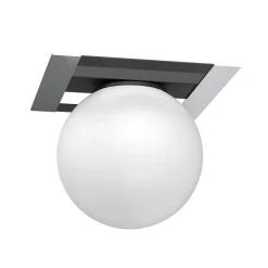 Sklep Kaja Kulista lampa na czarno-srebrnej podstawie LX 4547 SATELIT | Kaja