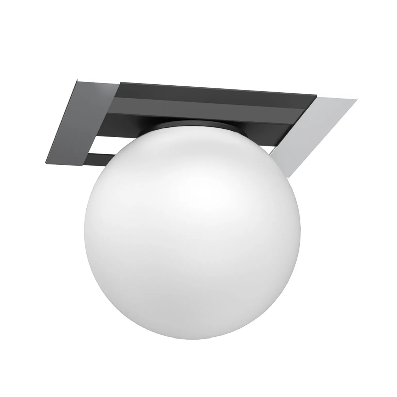 Sklep Kaja Kulista lampa na czarno-srebrnej podstawie LX 4547 SATELIT | Kaja