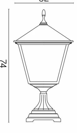 Sklep Kaja Kwadratowa lampa ogrodowa K 4011/1/BD KW z serii RETRO KWADRAT | Kaja Oświetleni