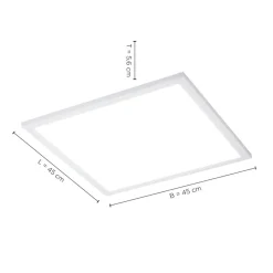 Store Kwadratowa lampa sufitowa LED z pilotem 14531-16 z serii FLAT | Kaja Żyrandole Nowoczesne